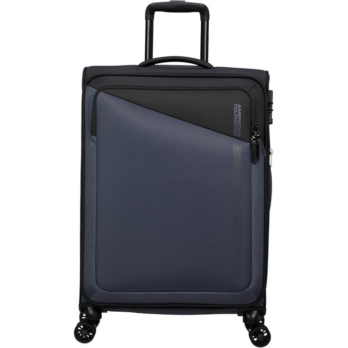 Валіза American Tourister Daring Dash Spinner M, розширювана, 66.5 см, 67/75 л, чорний/сірий
