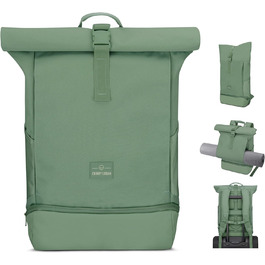 Міський рюкзак Johnny Urban Allen Medium 15л, водовідштовхувальний, з відділенням для ноутбука, для жінок і чоловіків, для університету, велосипеда та бізнесу, стійкий до вологи, колір шавлія, екологічний матеріал