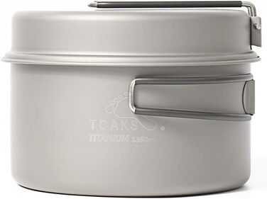 TOAKS Titan: Набір посуду для кемпінгу та хакінгів (1350мл) - сковорода, каструля, миска