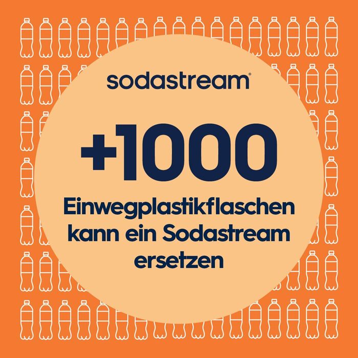 Сифон для води SodaStream Duo Family Pack: з CO2-циліндром, 2 скляними та 2 пластиковими пляшками по 1л (придатні для ПММ), білий, висота 44 см