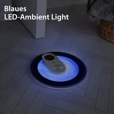 Цифрова скляна вага ADE з LED-підсвіткою, кругла, до 180 кг, синя LED, точна