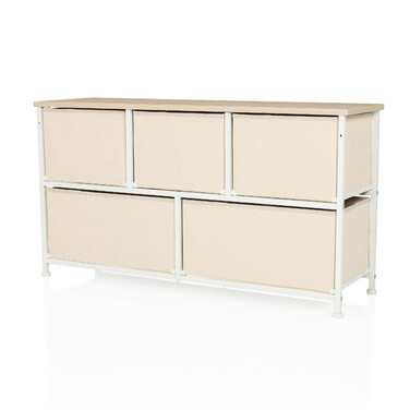 Комод FOLDAR 100x30x55см 5 відділень бежевий hjh LIVING
