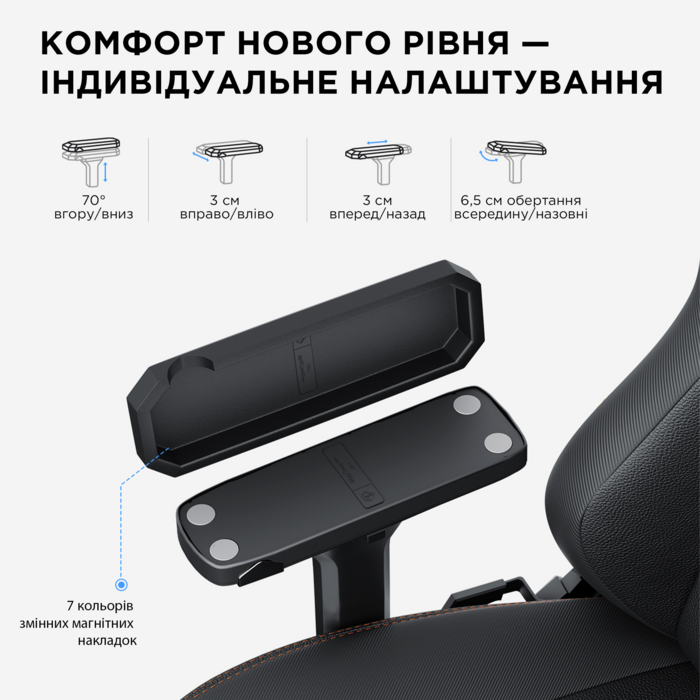 Крісло ігрове Anda Seat Kaiser 3 Black Fabric Size L
