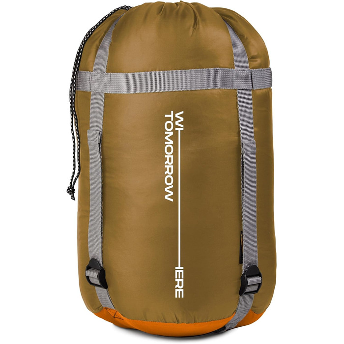 Спальний мішок-кокон Where Tomorrow Mumienschlafsack Sanddorn, 230x80 см, колір обліпиха
