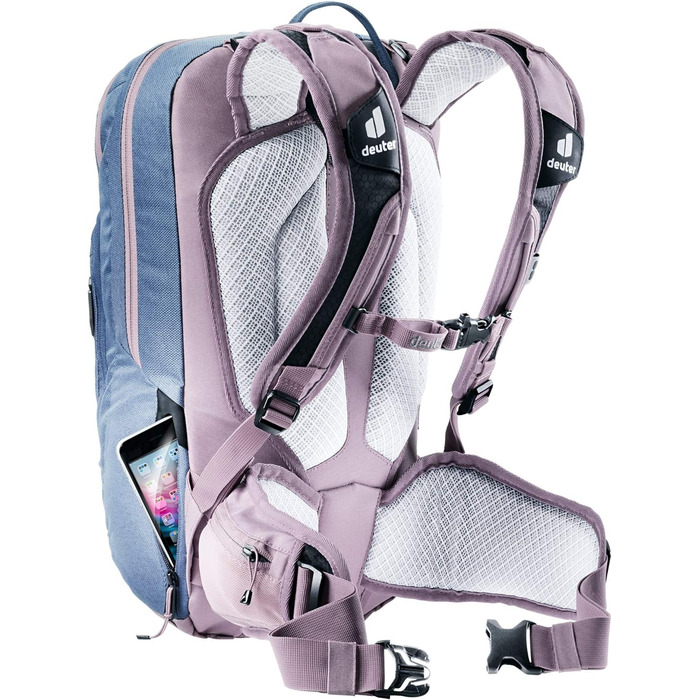 Жіночий велосипедний рюкзак Deuter Attack 14 SL з протектором, 14 л, синій Marine-grape
