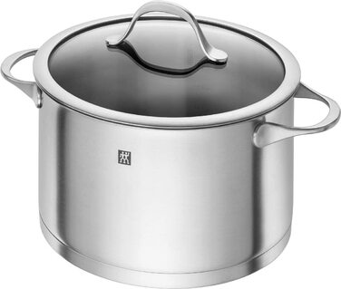 Набір каструль ZWILLING Essence 5 предметів з кришкою з термостійкого скла, індукційне дно, не покриті, нержавіюча сталь, сріблясті