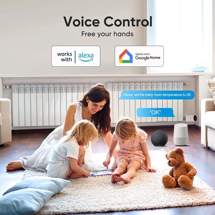 Розумний термостат для радіатора Salcar WiFi, сумісний з Alexa та Google Home, програмований, Tuya Smart, без шлюзу