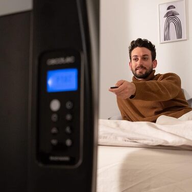 Електричний конвектор Cecotec ReadyWarm 2500 Thermal: 1800 Вт, алюміній, LCD, 3 режими, таймер, Slim, захист Overprotect, білий (10 елементів, чорний)