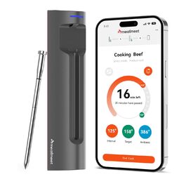 Бездротовий термометр для м'яса S Pro з Bluetooth, 6 датчиків, ±0,1°C, моніторинг через додаток, таймер, будильник, IP69 водонепроникний та олієстійкий