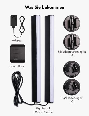 Світлодіодні RGBIC LED-панелі для підсвічування телевізора Govee (45-70 дюймів), чорні