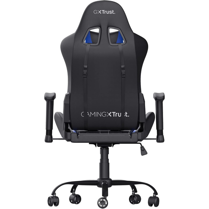Ігрове крісло Trust Gaming GXT 708B Resto, 360° обертання, офісне, знімні подушки, регульована висота, для комп'ютера, синє