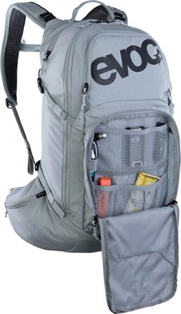 Рюкзак EVOC EXPLORER PRO 30 л срібний, система AIR FLOW CONTACT, AIRO FLEX пояс, відсік для питної системи та дощовик, комфортний міський та туристичний рюкзак преміум-класу