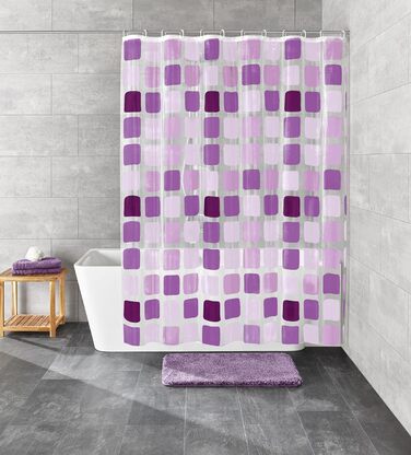Шторка для душу Kleine Wolke Sonny 180x200 см фіолетова