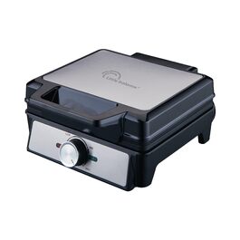 Електричний вафельниця LITTLE BALANCE 8816 Power Waffeln 1600W, антипригарне покриття без PFAS, для товстих та хрустких бельгійських вафель, чорна, 20 x 17 см