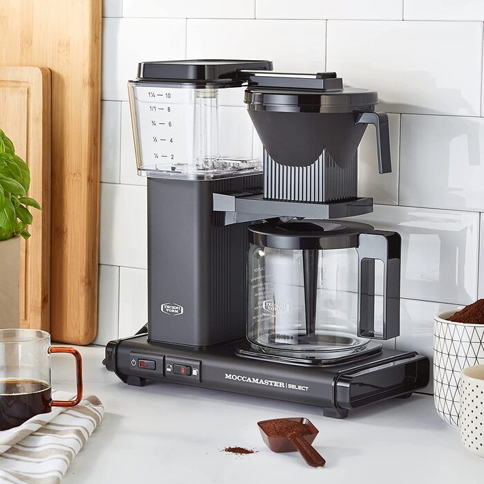 Кавоварка Moccamaster KBG Select 1.25 л 1520 Вт матова чорна + кавомолка Rommelsbacher EKM 200, 250 г, 110 Вт, комплект для приготування кави