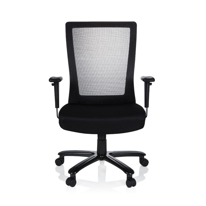 Офісне крісло / поворотне крісло XXL EXTENDER сітка / тканина чорна hjh OFFICE