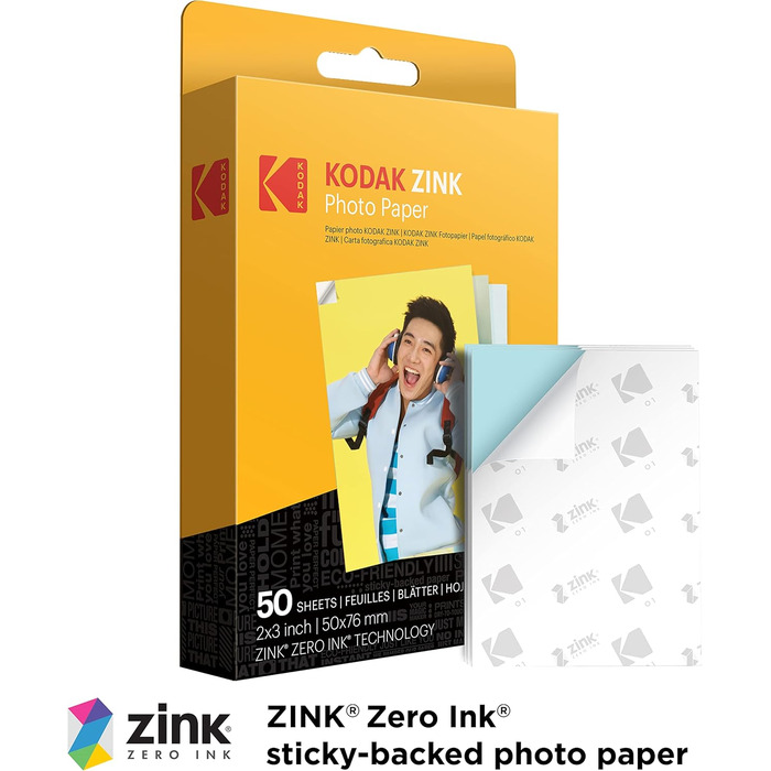 KODAK Step: Мобільний фотопринтер з Bluetooth - друк фото на Zink 2x3” - сумісний з iOS та Android