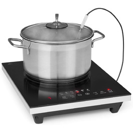 Індукційна плита Klarstein Cook n Roll 2000Вт, 26 см, 10 режимів, 6 програм, SousVide, термометр, чорна