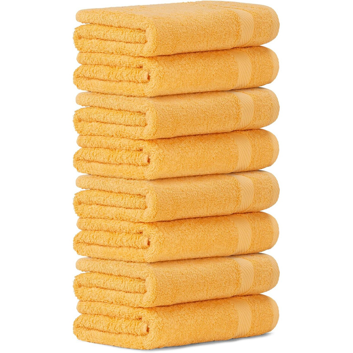 Набір рушників Luckytowel 50x100 см, 100% бавовна, 8 шт, антрацит, махрові, 600 г/м², сертифікат Oeko-Tex