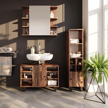Висока шафа Vicco Fynn, дуб рустикальний, 30x130,6 см, з малою дверцятами