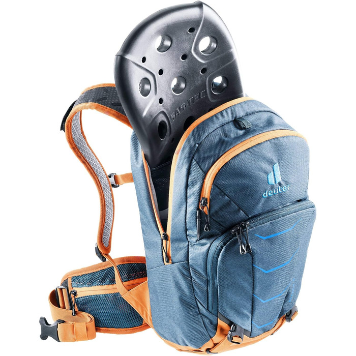 Дитячий велосипедний рюкзак Deuter Attack 8 JR з протектором, 8 л, Arctic-Mandarine