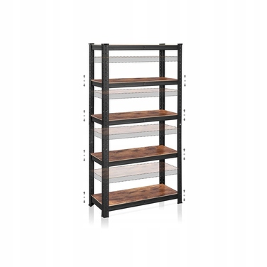Стелаж Songmics, 75 x 150 x 30 см, чорний