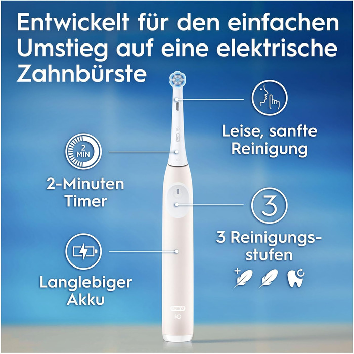 Електрична зубна щітка Oral-B iO Series 2 з магнітною технологією, 3 режими чищення, колір Calm Pink