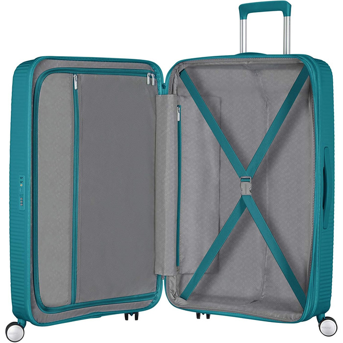 Валіза American Tourister Soundbox Spinner M, розширена, 67 см, 71.5/81 л, колір Jade Green