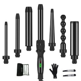 Професійний локон-інструмент Parwin Pro Beauty Lockenstab 7-в-1 з керамічним покриттям, LCD-дисплей, 100-230°C