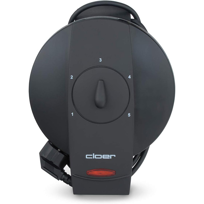 Вафельниця Cloer 1620 для класичних вафель-сердець, 930 Вт, діаметр 15,5 см, регульована ступінь підсмажування, чорна, 1 вафля