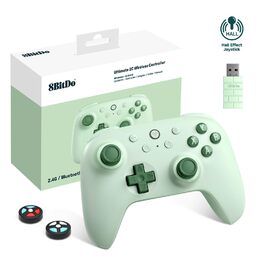 8BitDo Ultimate 2C: Бездротовий контролер для ПК Windows та Android, 1000 Гц, Hall-ефект, Turbofunktion (Зелений)