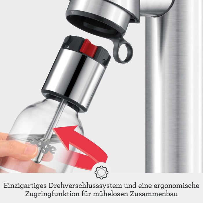 Сифон для газування води Sage The InFizz Fusion, домашній содомейкер, матова нержавіюча сталь