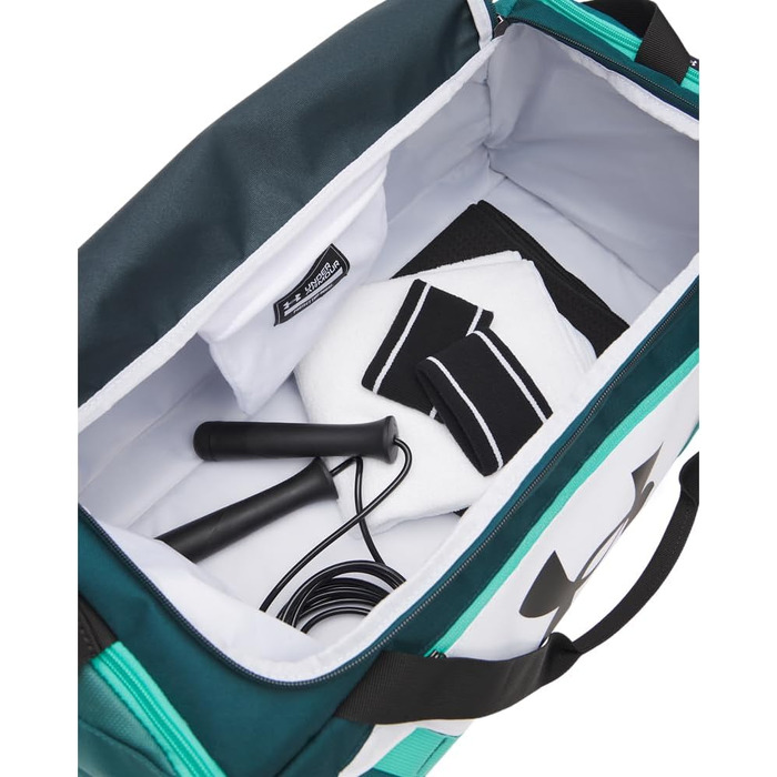 Спортивна сумка Under Armour UA Undeniable 5.0 Holdall, біла/зелена/чорна, розмір S
