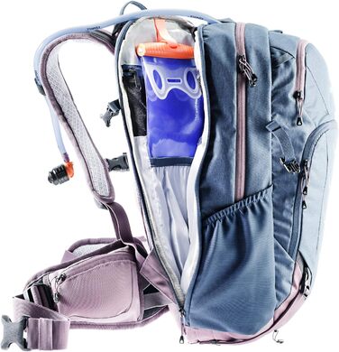 Жіночий велосипедний рюкзак Deuter Attack 18 SL з протектором, 18 л, синьо-фіолетовий
