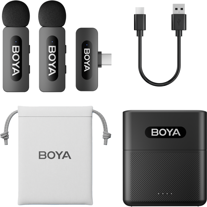 Бездротовий петличний мікрофон BOYA BY-V30 Type-C Black