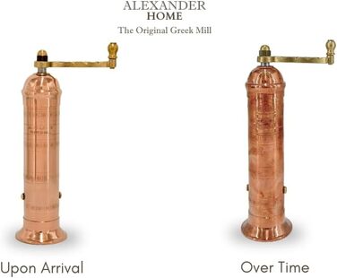 Ручна млинок для перцю Alexander Home The Original Griechische, мідний, 20,3 см, з ручкою-курбою