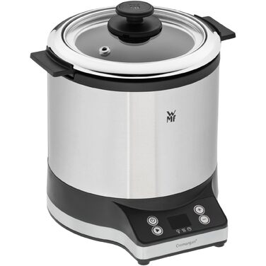 Рисварка WMF Küchenminis 1л Cromargan, 220 Вт з контейнером для ланчу та функцією пароварки