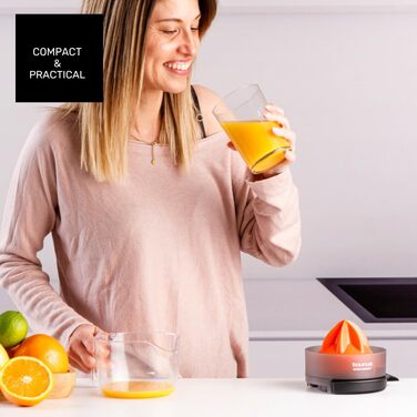 Citrus Compact Taurus - Електрична цитрусовижималка 800 мл, 30 Вт, BPA-free, подвійний рух, прозора
