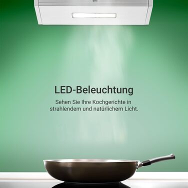 Витяжка кухонна KKT KOLBE BASE6004S 60 см, чорна, скло та нержавіюча сталь, LED-підсвітка, керування жестами та SensorTouch, режим відведення та рециркуляції