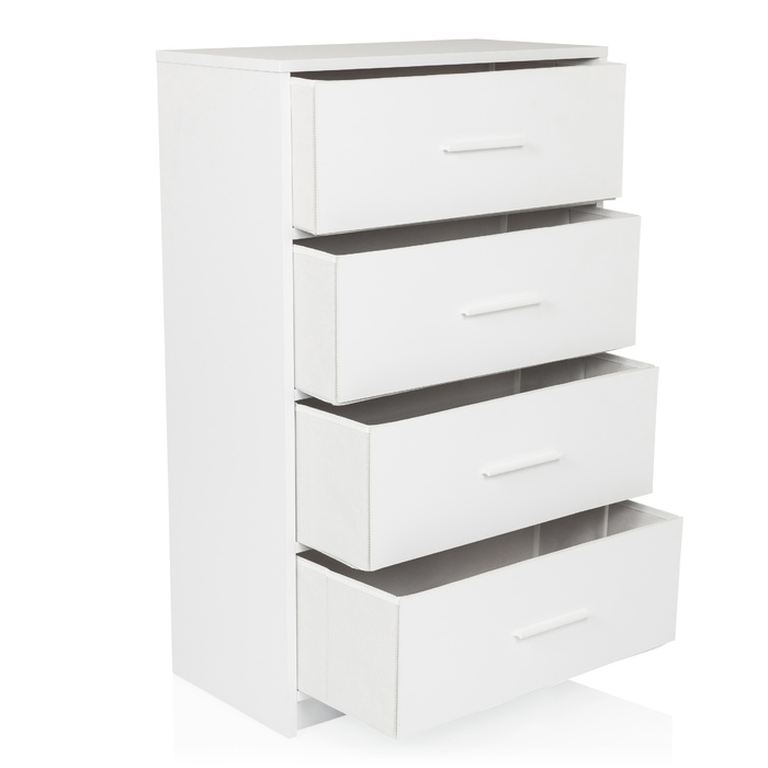 Комод ESTORIA 58x30x91см 4 відділення білий hjh LIVING