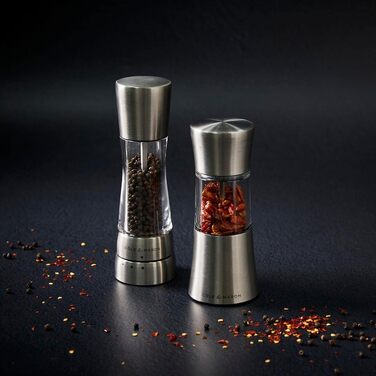 Перцемолка Cole & Mason Derwent зі сталі та акрилу, регульований помол, 190 мм, серія Precision+