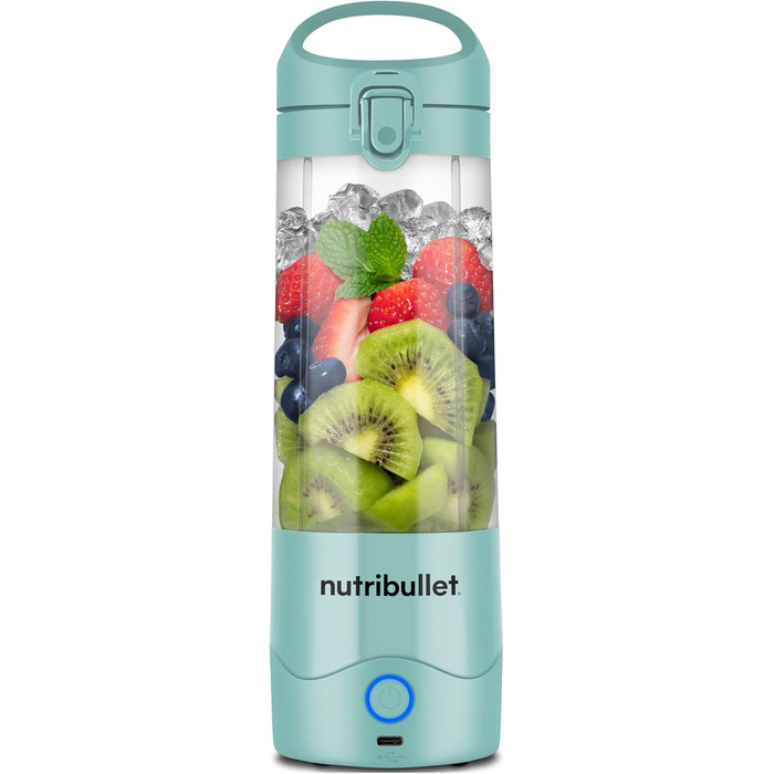 Портативний блендер nutribullet 475 мл, без BPA, USB-C, багатофункціональний, блакитний
