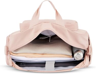 Larkson Weekender Finja Medium для жінок і чоловіків, рожева – стильна дорожня сумка ручна поклажа з відділенням для взуття, з переробленого PET, водовідштовхувальна