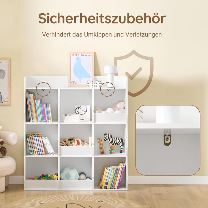 Полиця для дитячих книжок SoBuy Montessori, зелена, 80x104x34 см (KMB55-K-GR)