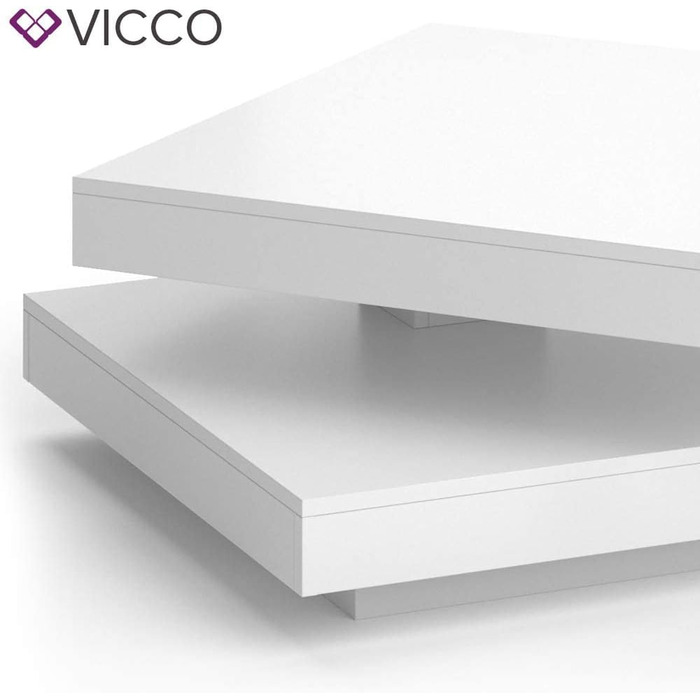 Журнальний стіл Vicco Elias білий 70x34 см