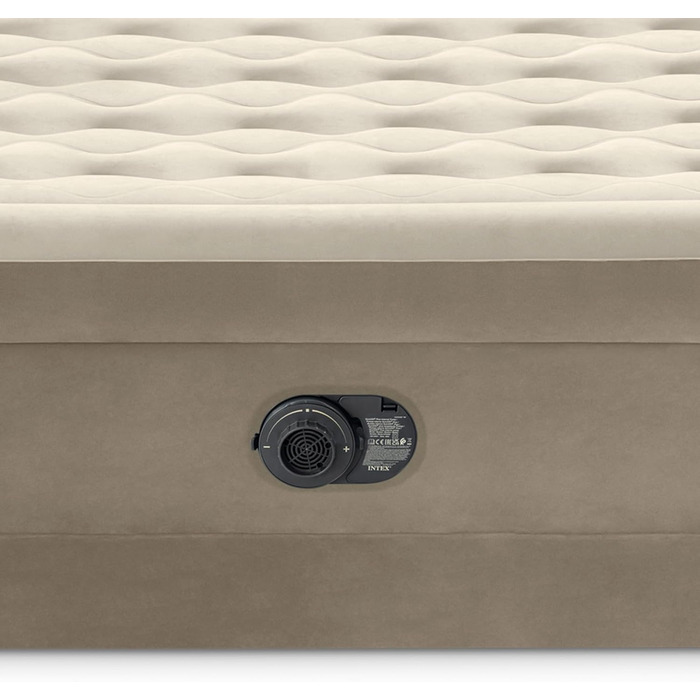 Надувний матрац Intex Queen Ultra Plush Fiber-Tech RP 152x203x46 см (64428ND) - двоспальний, флокований