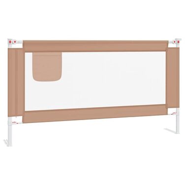 Бортик для ліжка дитячого vidaXL 200x25 см, бежевий (Taupe), тканинний захист від випадання для малюків та немовлят