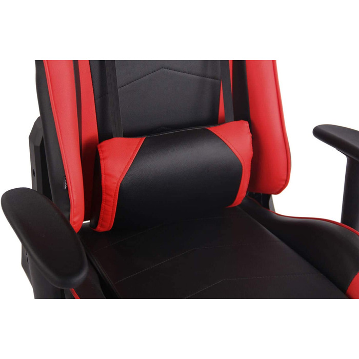 Ігрове крісло CLP Racing Miracle з екошкіри, регульоване, чорний/червоний