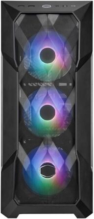 Корпус Cooler Master MasterBox TD500 Mesh V2 E-ATX, чорний, з тессельованою сіткою, 3×120 мм ARGB-вентилятори, скляна бокова панель, USB Type-C 10 Гбіт/с, знімна верхня кришка, мід-тауер
