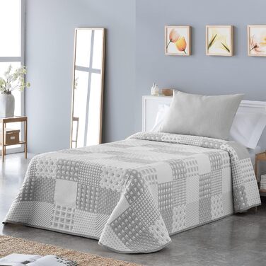 Легка покривало VIALMAN Sofia 21 для двоспальних ліжок 180/200 см, сіра, 270x270 см
